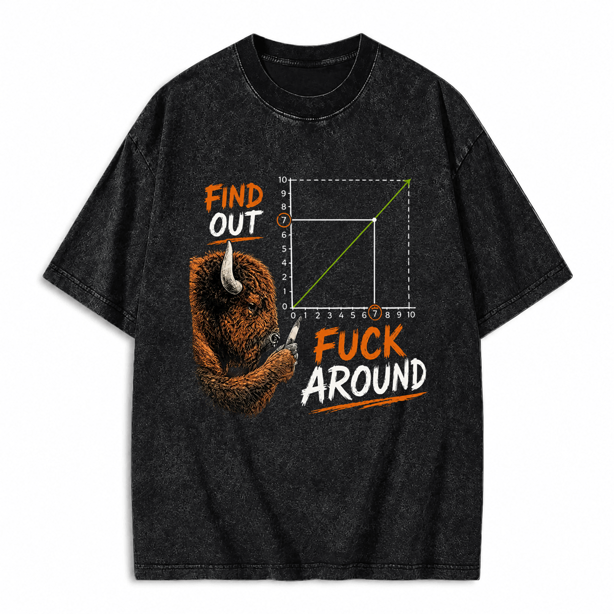 Yellowstone Buffalo Math Chart Funny Graphic Tee