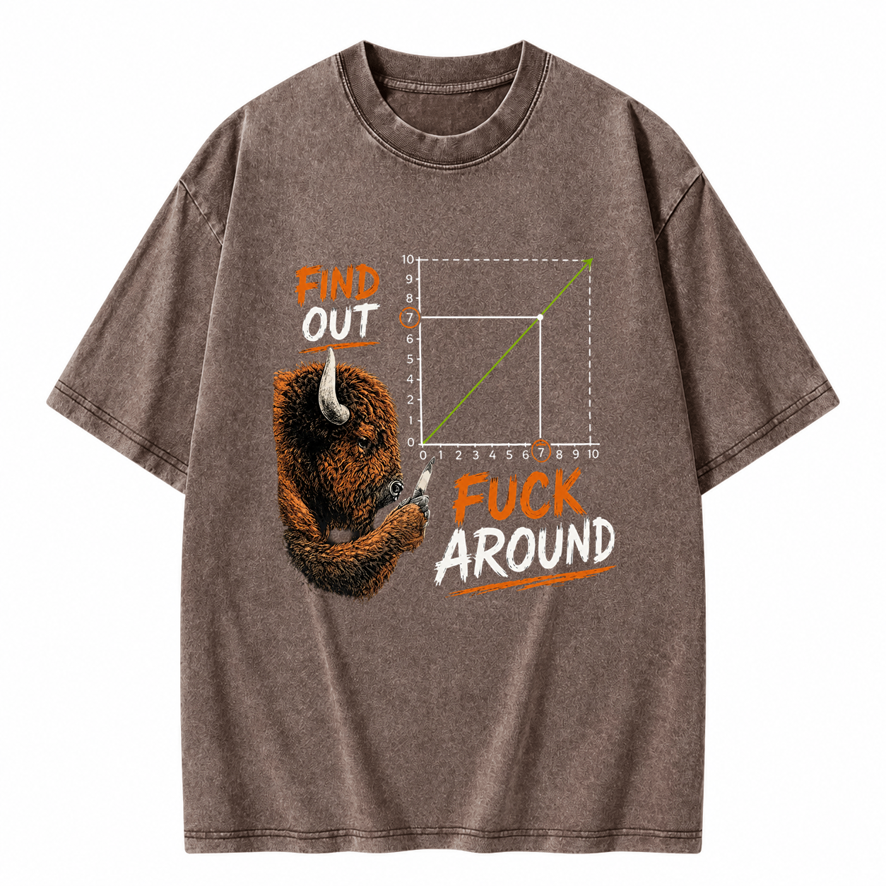 Yellowstone Buffalo Math Chart Funny Graphic Tee