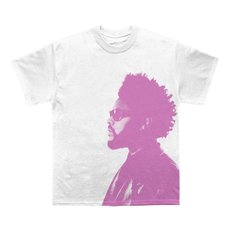 The Weeknd Pink Halftone T-shirt (With Backprint)