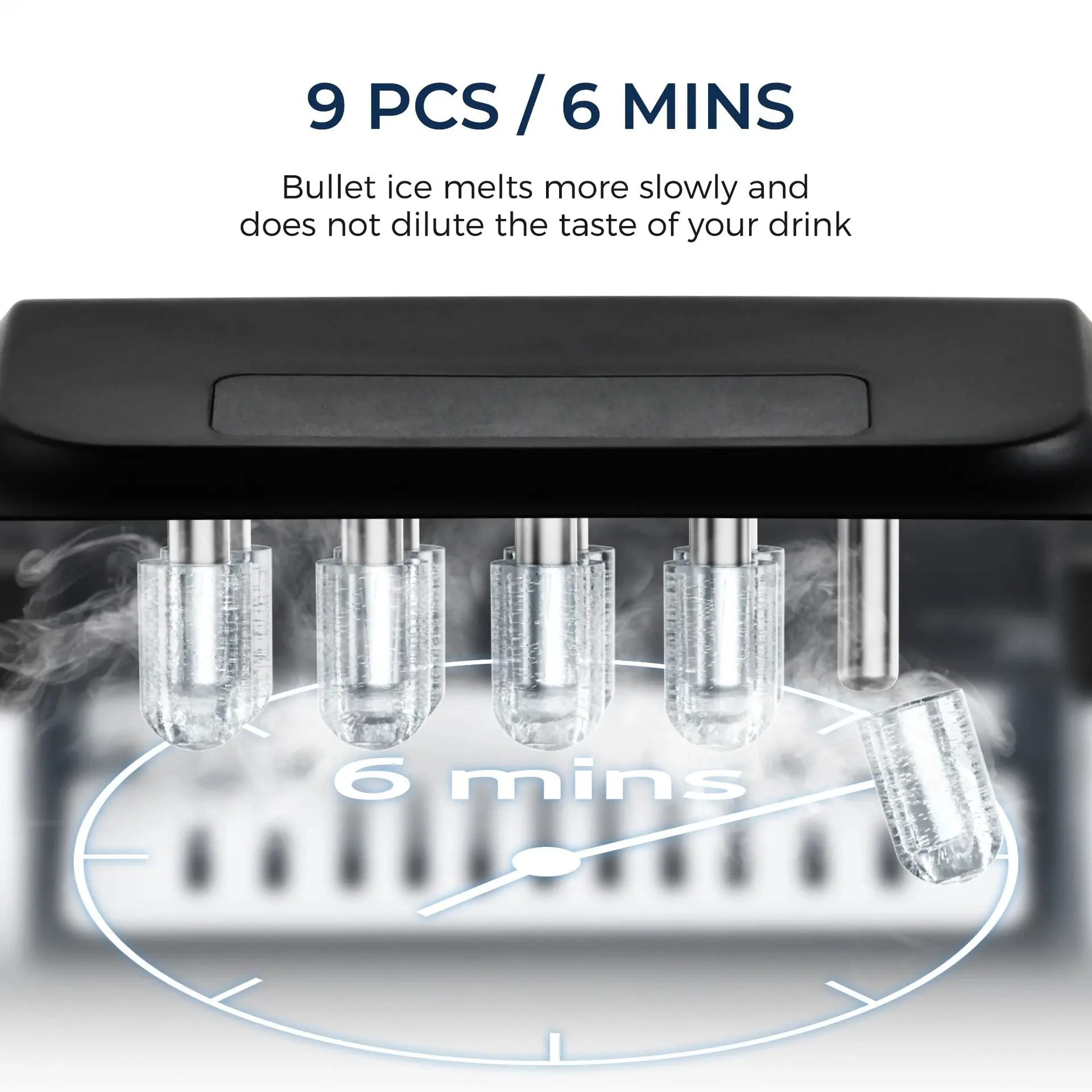 Premium Compact Ice Maker with Fast Cycle & Auto Clean Portable Countertop Ice Machine