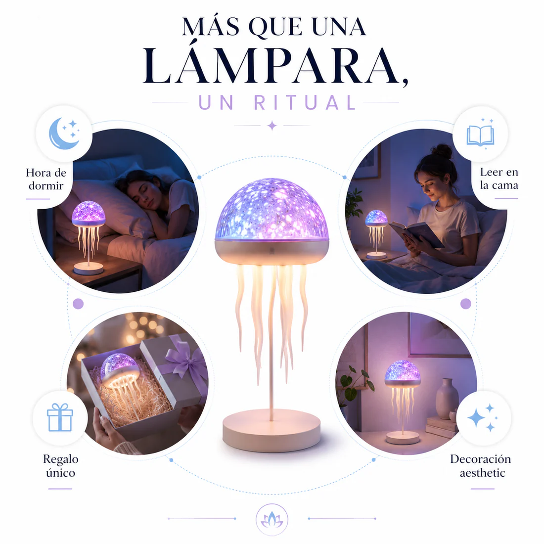 Jellyfish galaxy projector lamp bedroom ambience