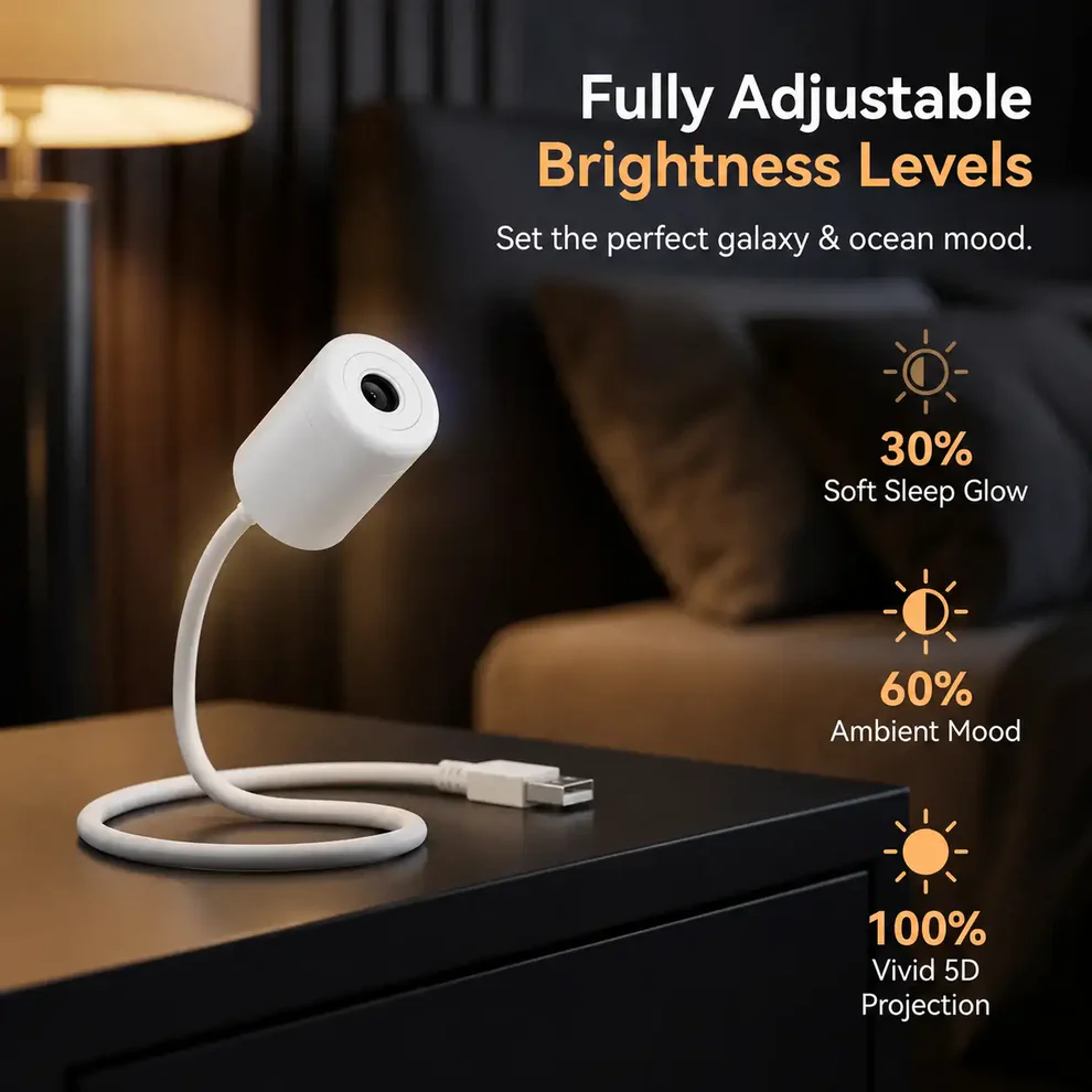 HD Smart Dynamic 5D Holographic Night Light Projector