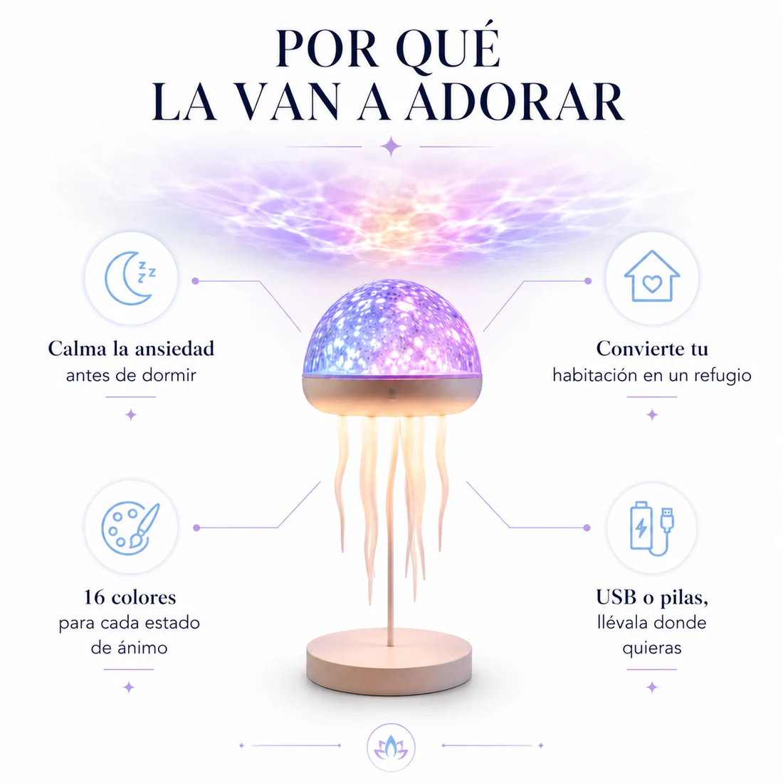 Jellyfish galaxy projector lamp relaxing night light