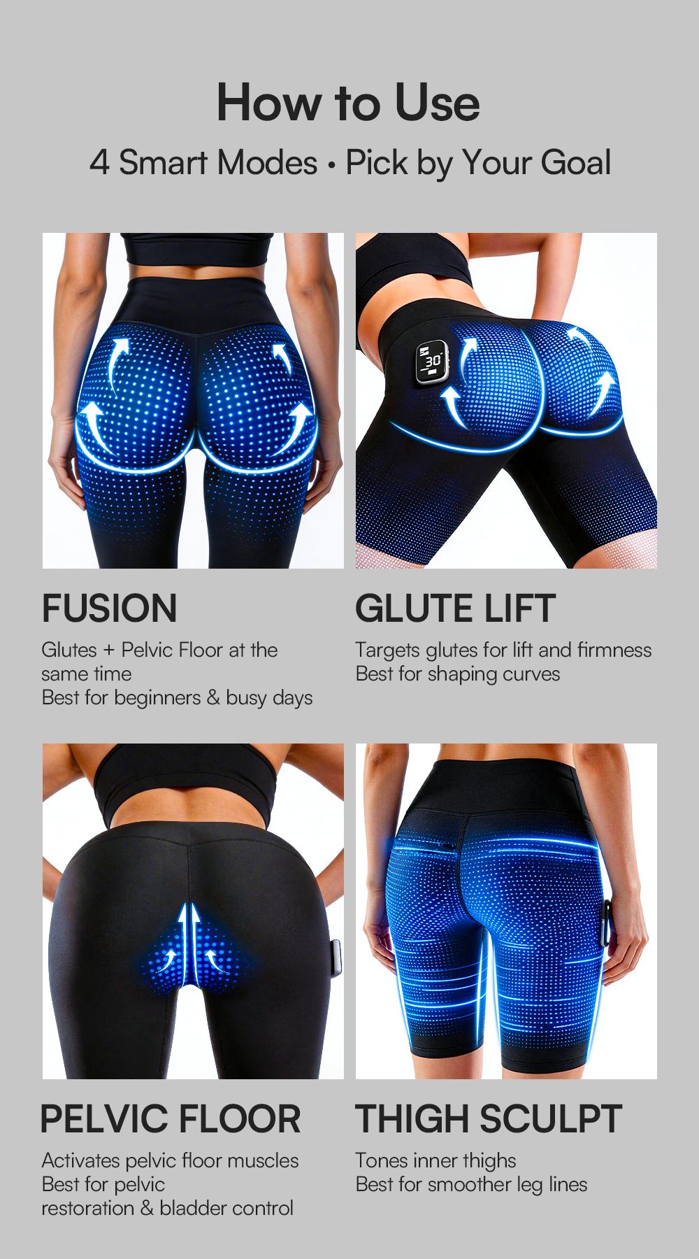 INIA CURVIFY EMS Booty Lift Shorts - Multi-Mode EMS Microcurrent, Glutes Sculpting, Pelvic Floor Support, Visible Results in 2-4 Wks, Ems Microcurr.,back to school,back to school haul