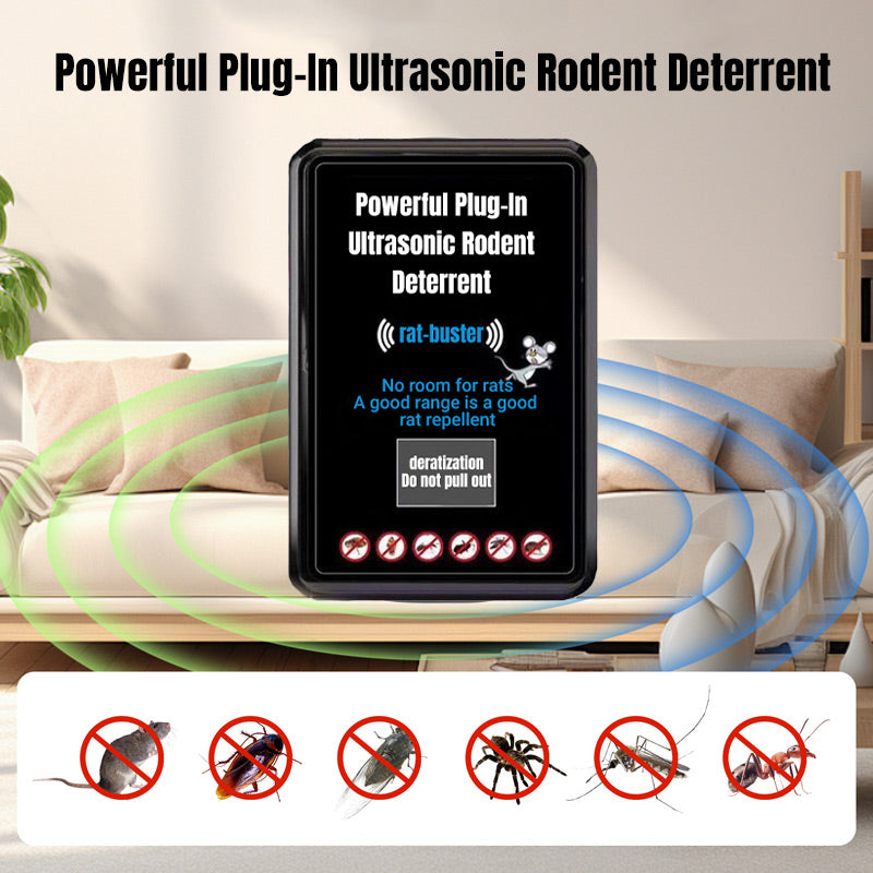 Safe and non-toxic ultrasonic rodent deterrent