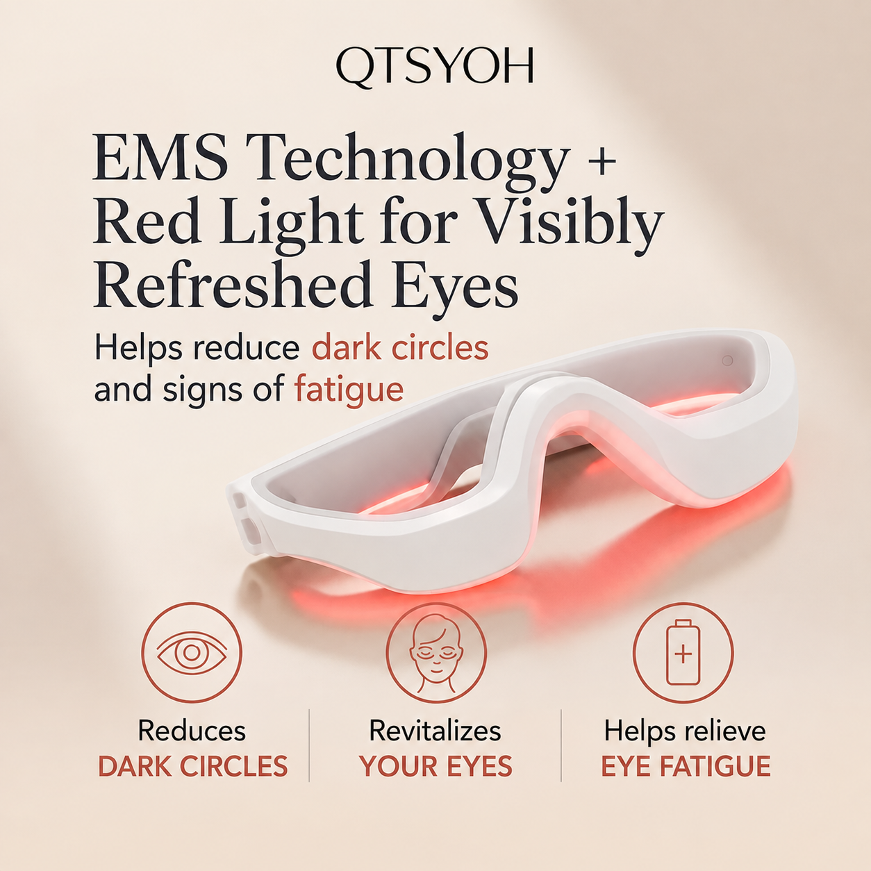 QTSYOH Glow Eyes™ Red Light Eye Massager 
