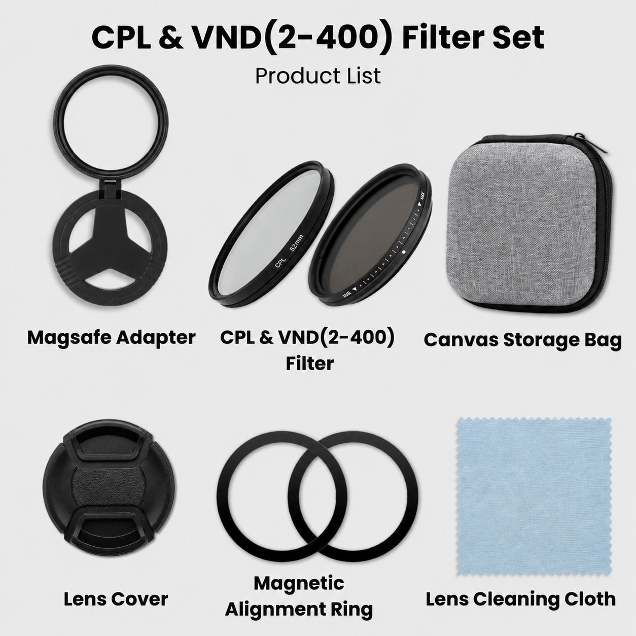 52mm Magnetic Phone Camera Filter Kit for Cinematic Photos & Videos