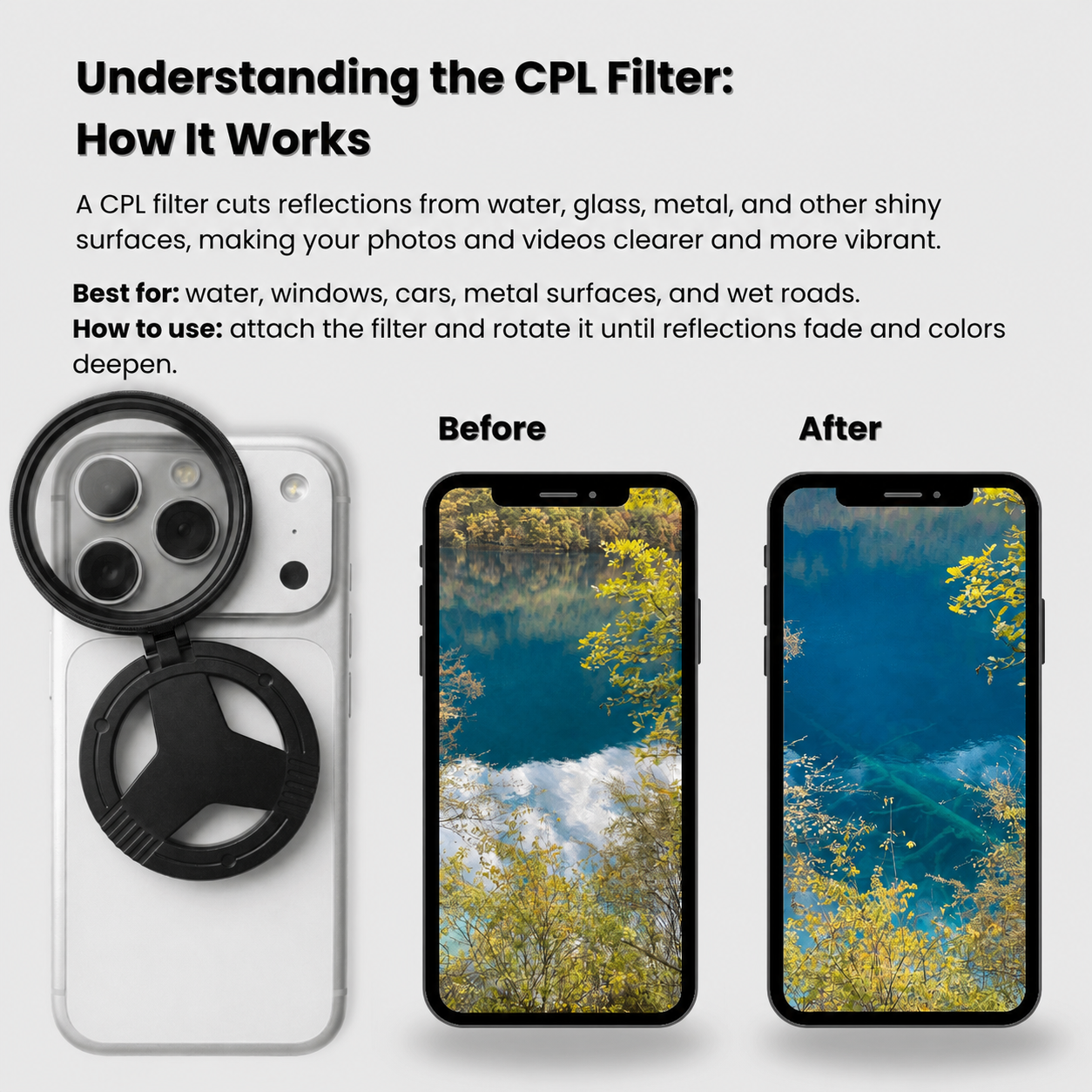 52mm Magnetic Phone Camera Filter Kit for Cinematic Photos & Videos