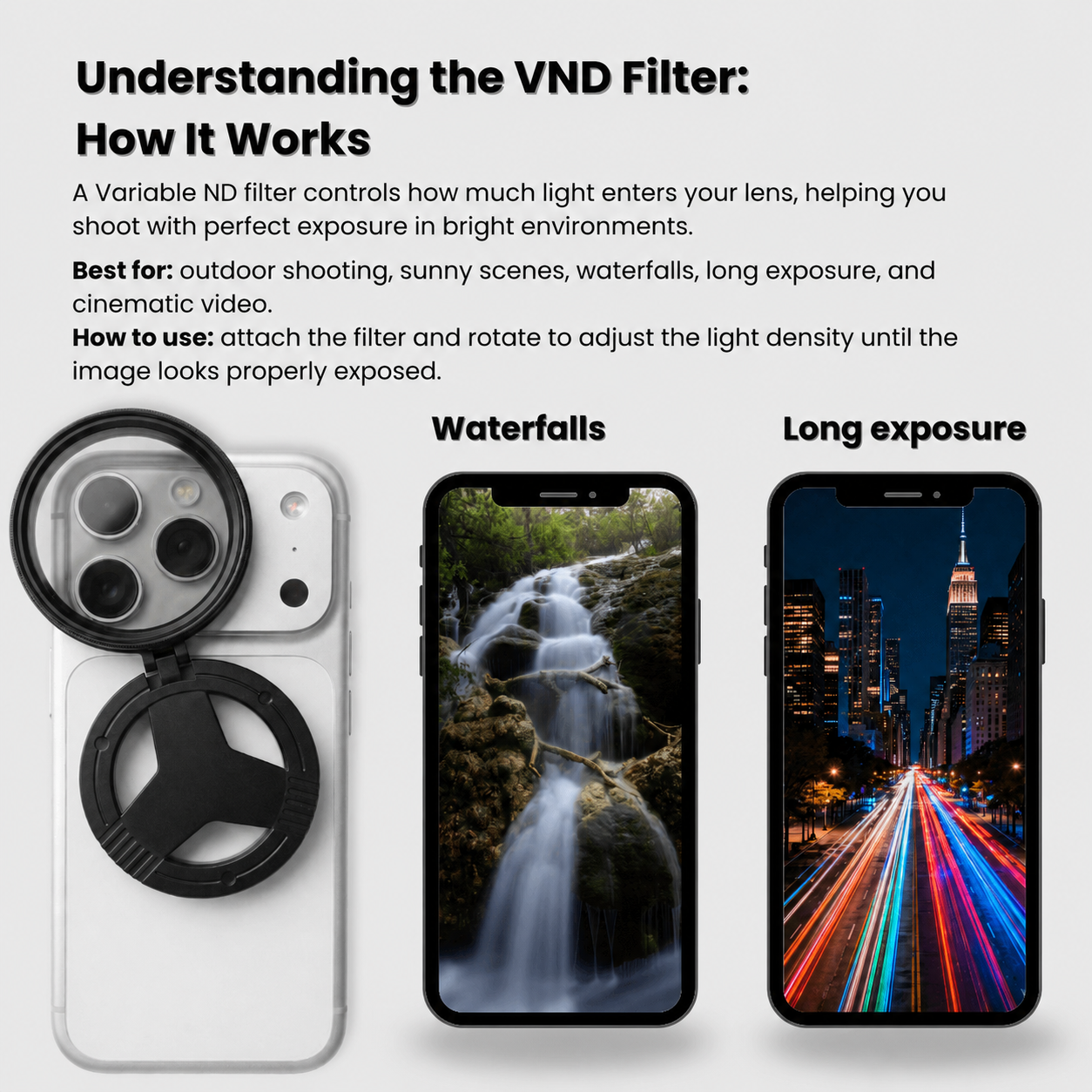 52mm Magnetic Phone Camera Filter Kit for Cinematic Photos & Videos