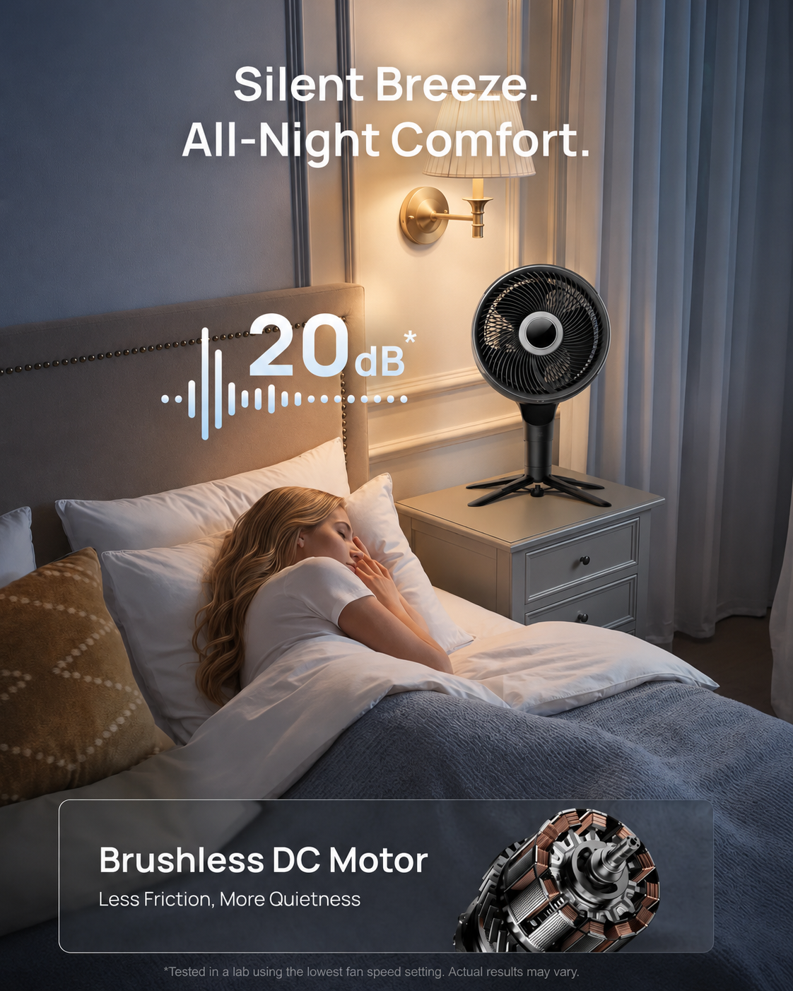 VortexFlow X3 Smart Air Circulator Fan – 2-in-1 Tabletop & Pedestal Design with 3D Oscillation, 12 Speeds & Ultra-Quiet Operation