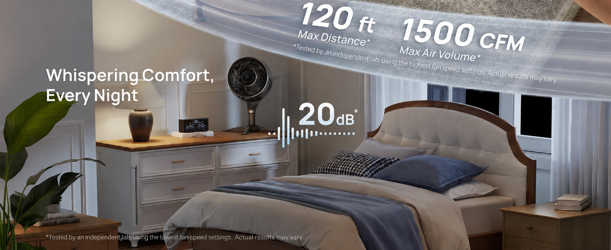 Powerful quiet airflow performance