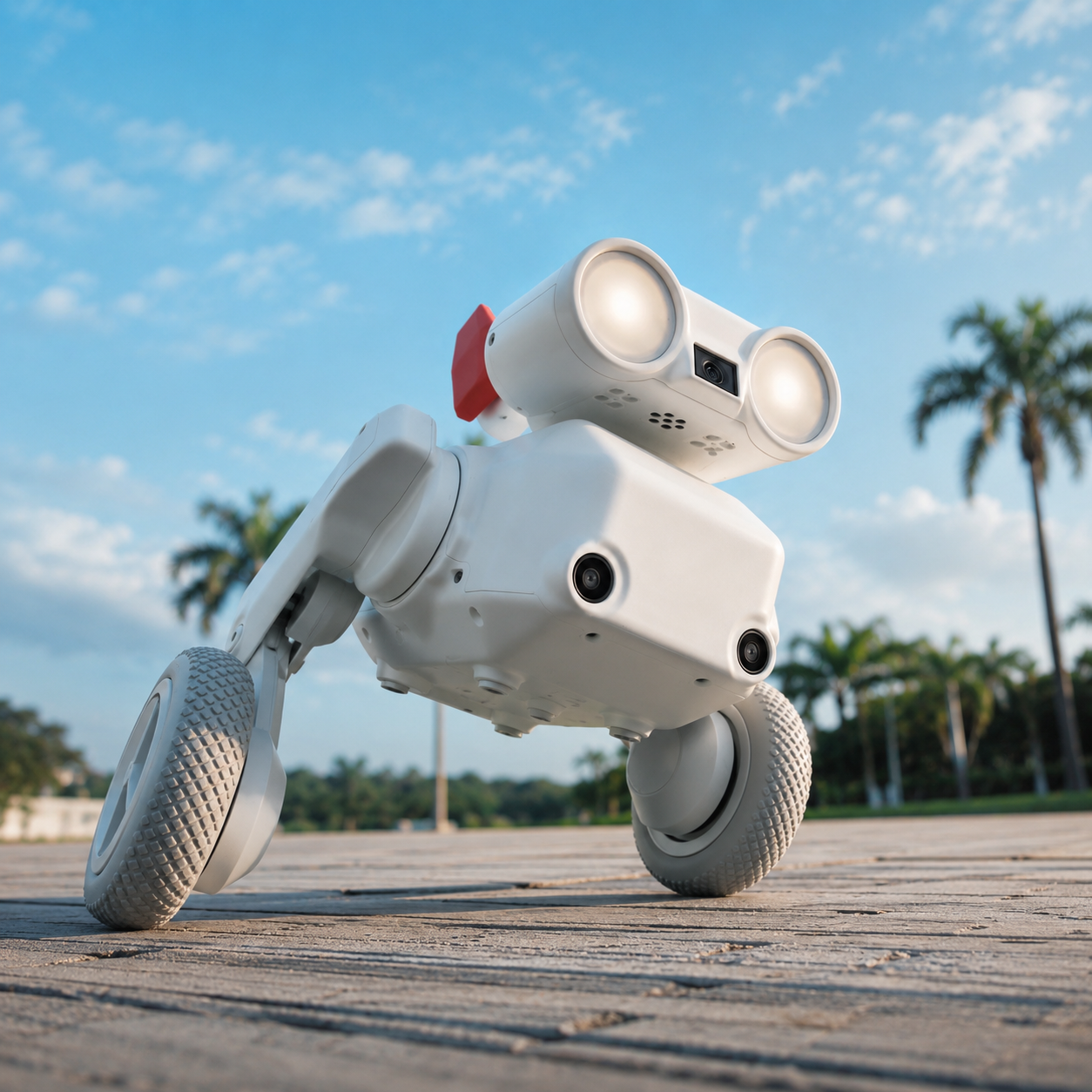 4K All-Terrain AI Tracking Camera Robot with HDR, Multi-Mode Subject Tracking, Live Preview, Self-Righting Design & Obstacle Navigation for Pets, Sports and Outdoor Filming