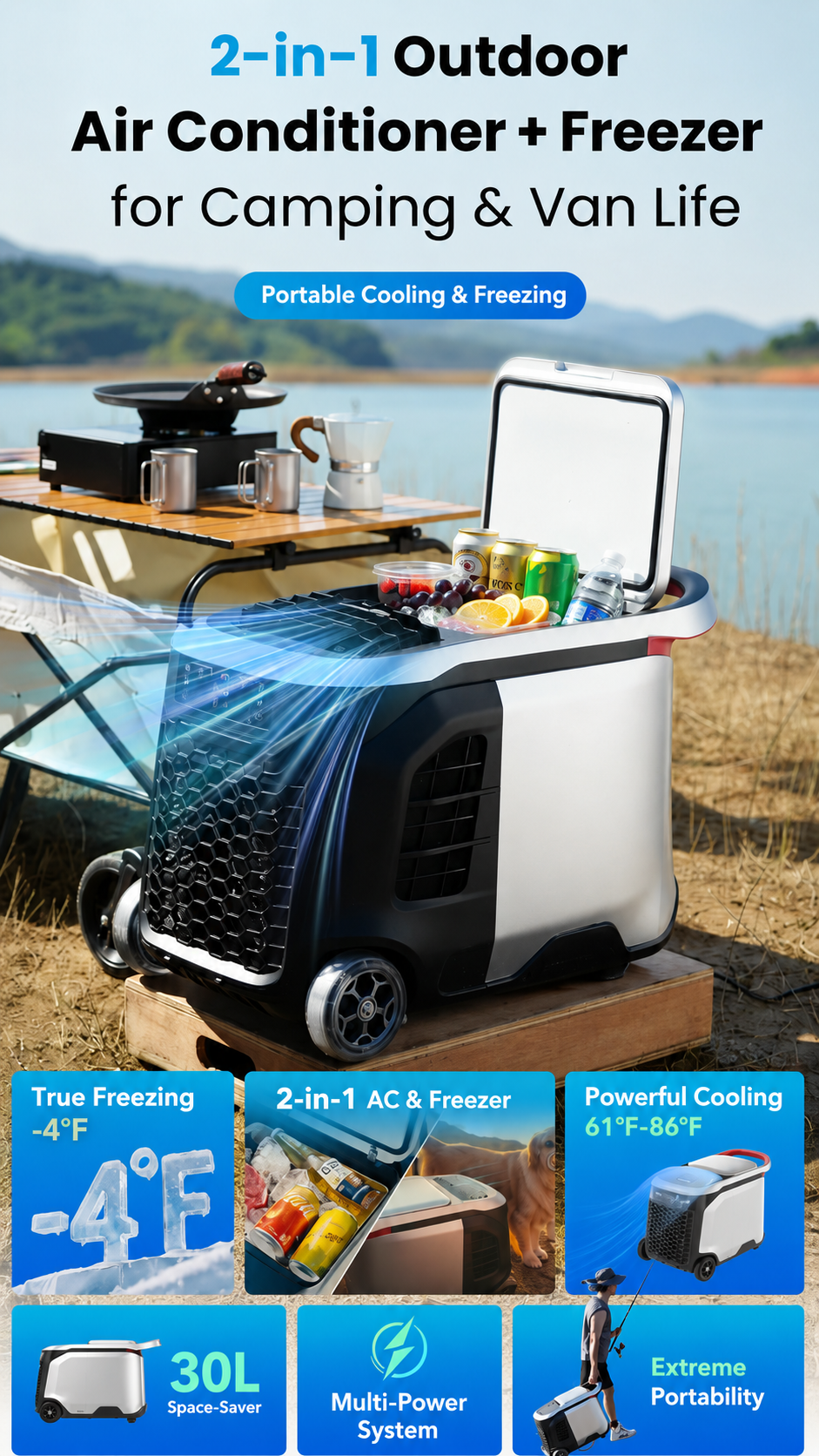 Portable air conditioner and freezer overview 6
