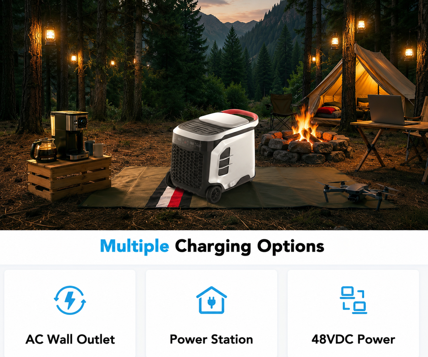 Capacity, mobility, power and outdoor-use feature 9
