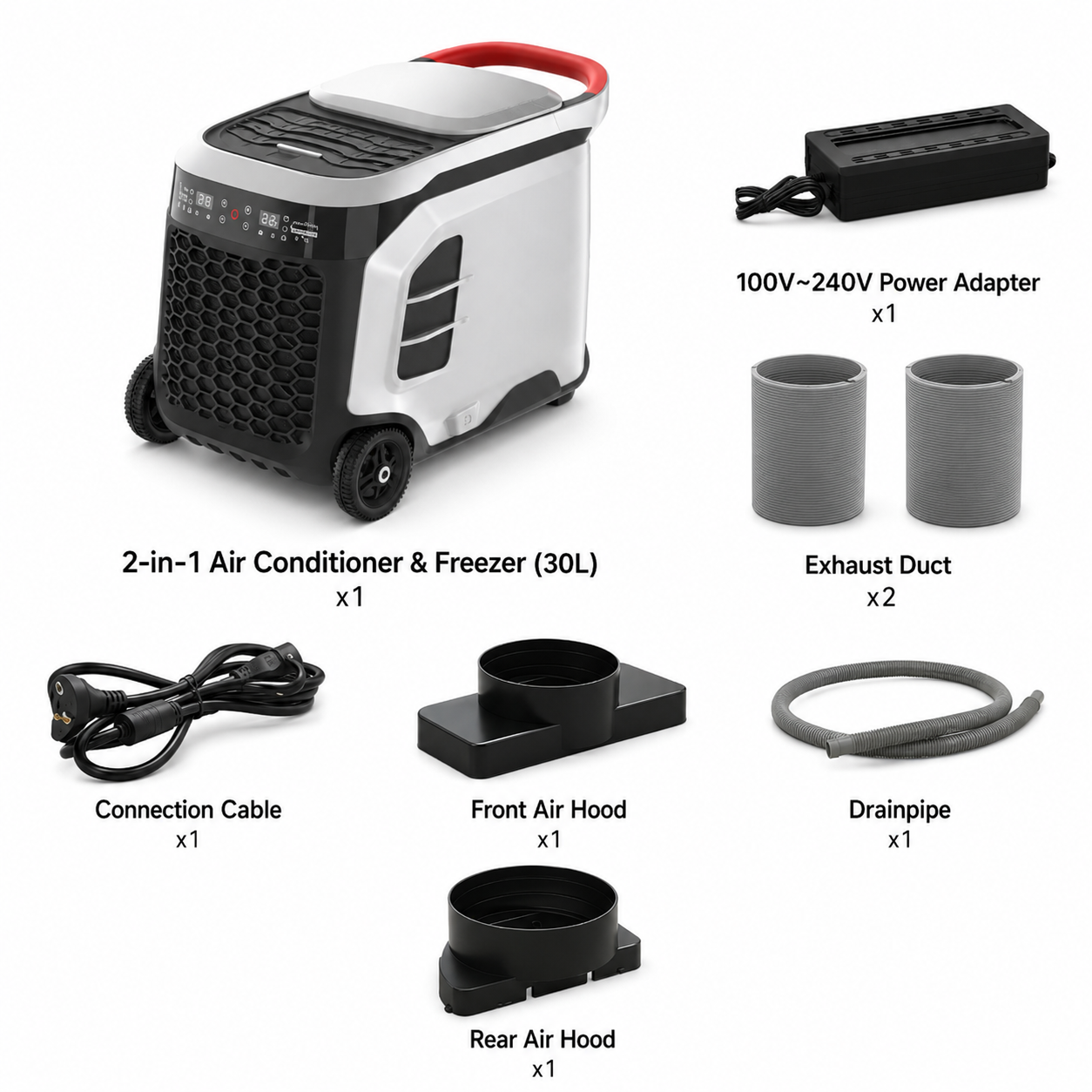 2-in-1 Portable Air Conditioner & Freezer for Camping and Van Life – Rapid Cooling, Deep Freezing, Food & Drink Chilling Anywhere