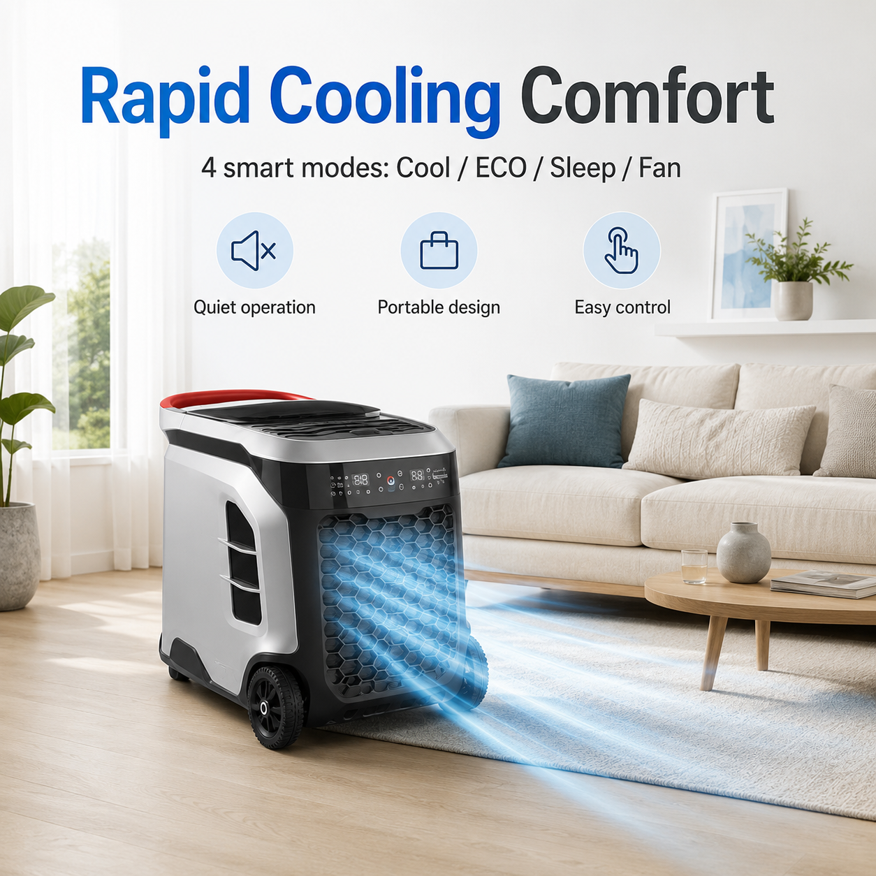 2-in-1 Portable Air Conditioner & Freezer for Camping and Van Life – Rapid Cooling, Deep Freezing, Food & Drink Chilling Anywhere
