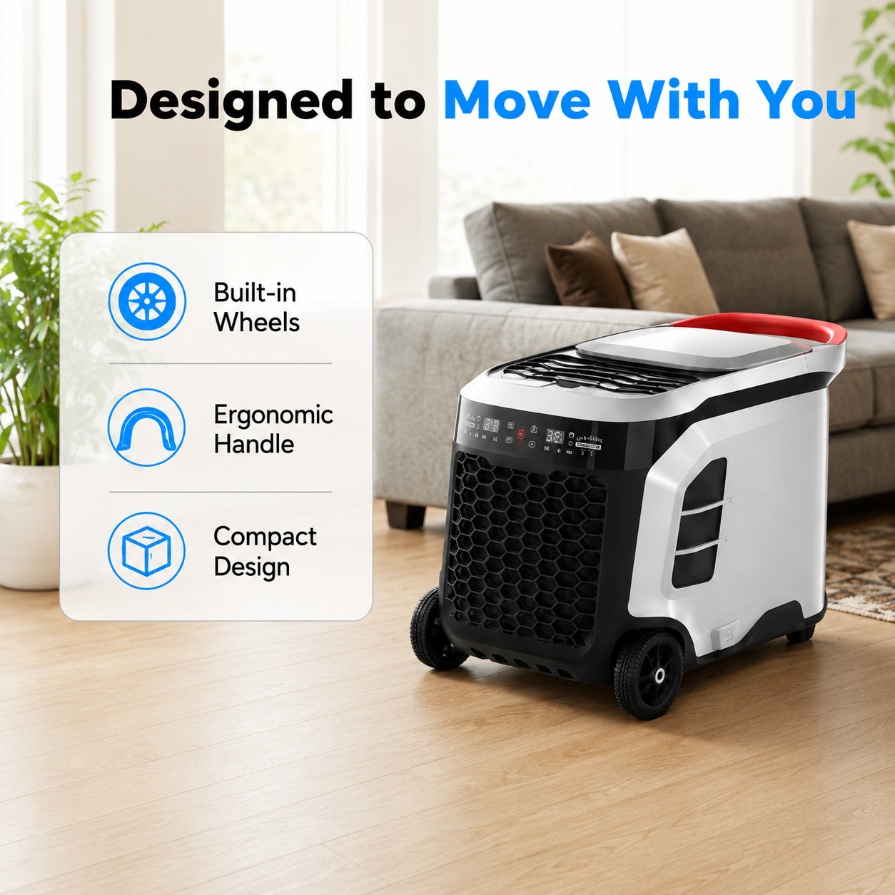 2-in-1 Portable Air Conditioner & Freezer for Camping and Van Life – Rapid Cooling, Deep Freezing, Food & Drink Chilling Anywhere