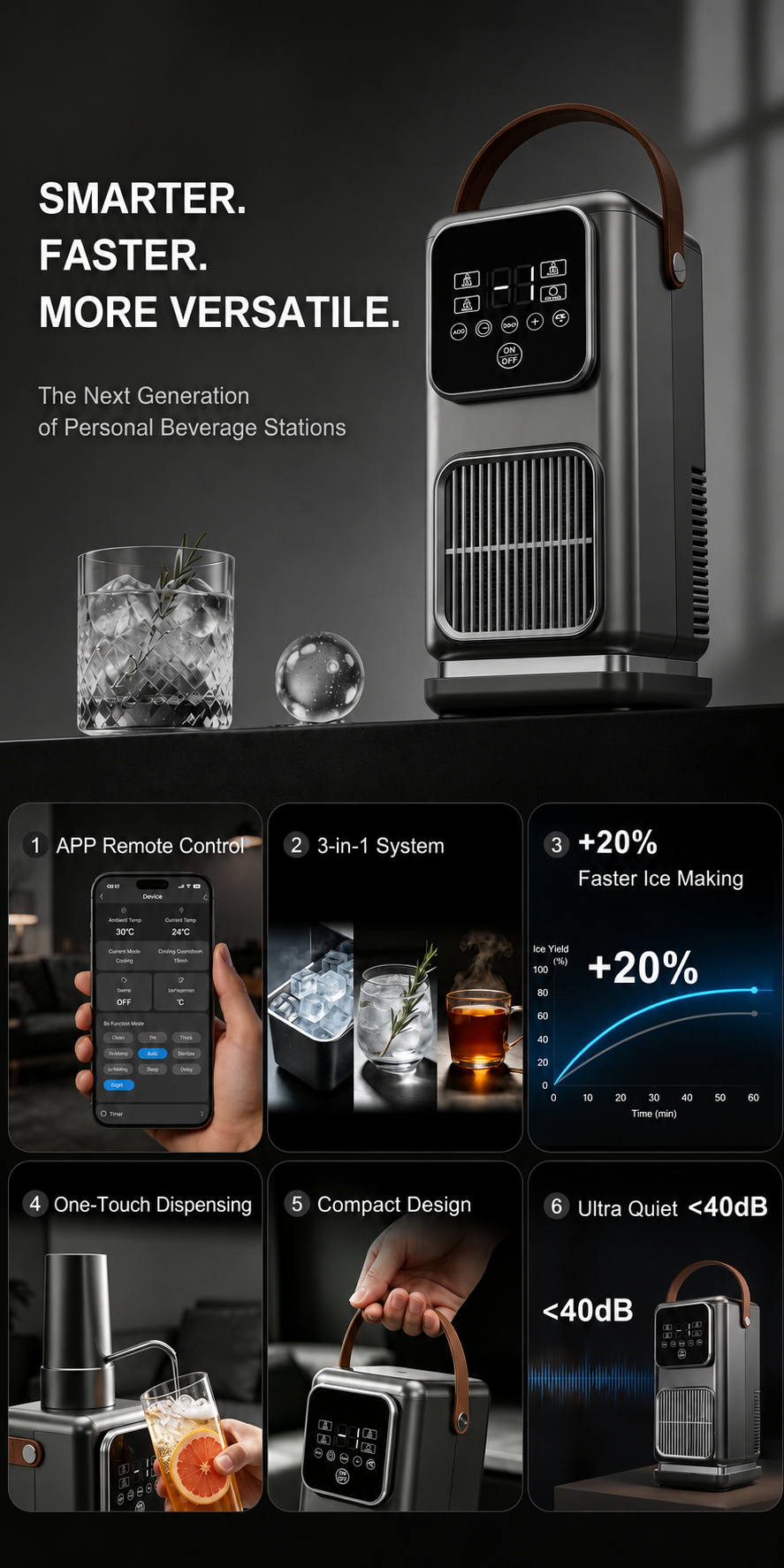 Portable ice maker and beverage station feature image