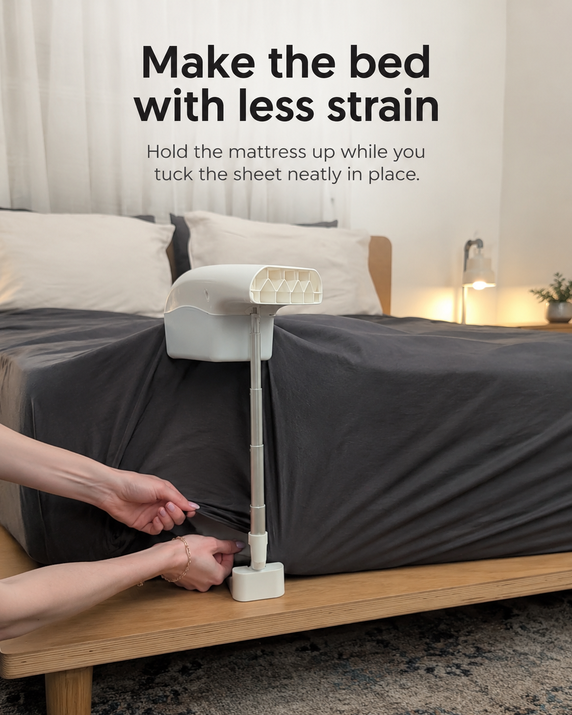 Curved Air Outlet and Adjustable Pole Detail