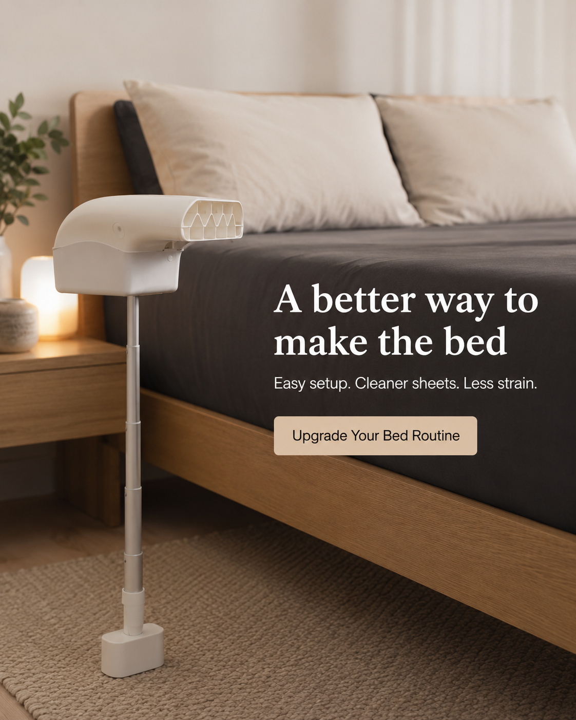Adjustable Bed Airflow Fan and Sheet Lifter