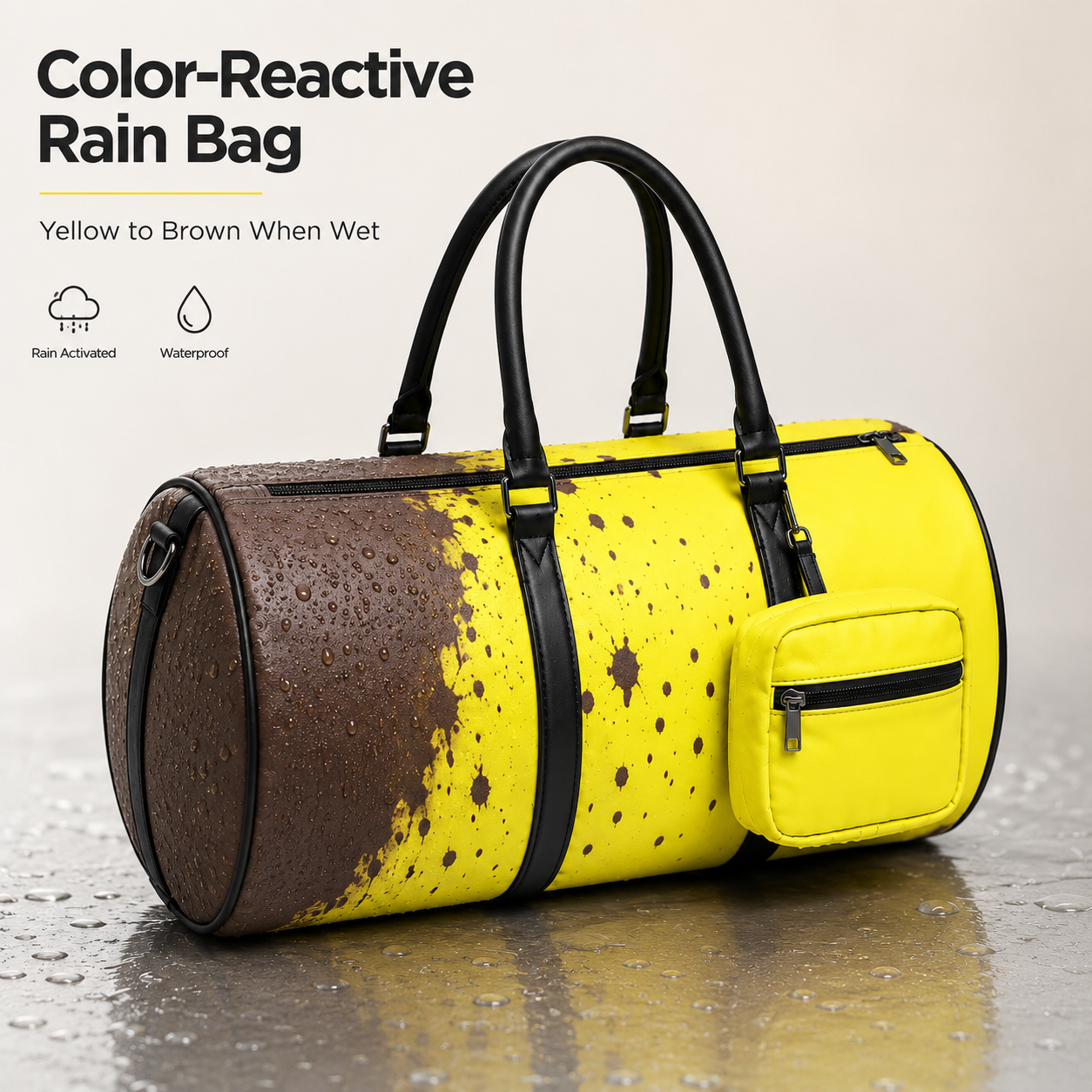 Color-Reactive Rain Duffle Bag