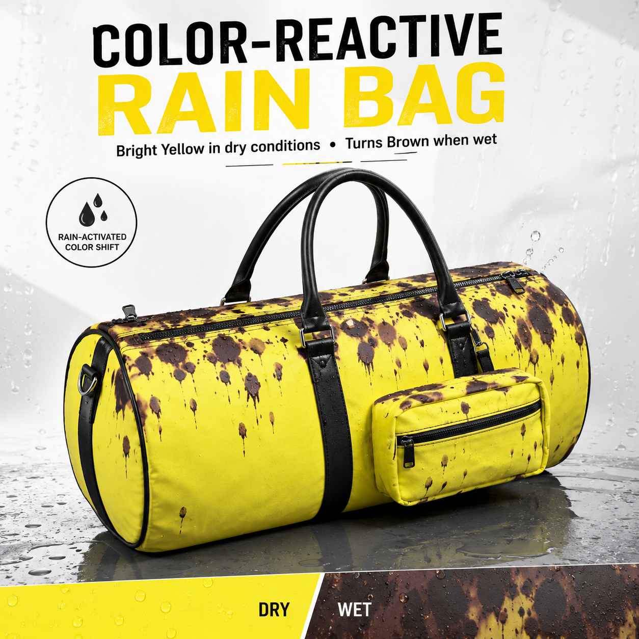 Color-Reactive Rain Duffle Bag