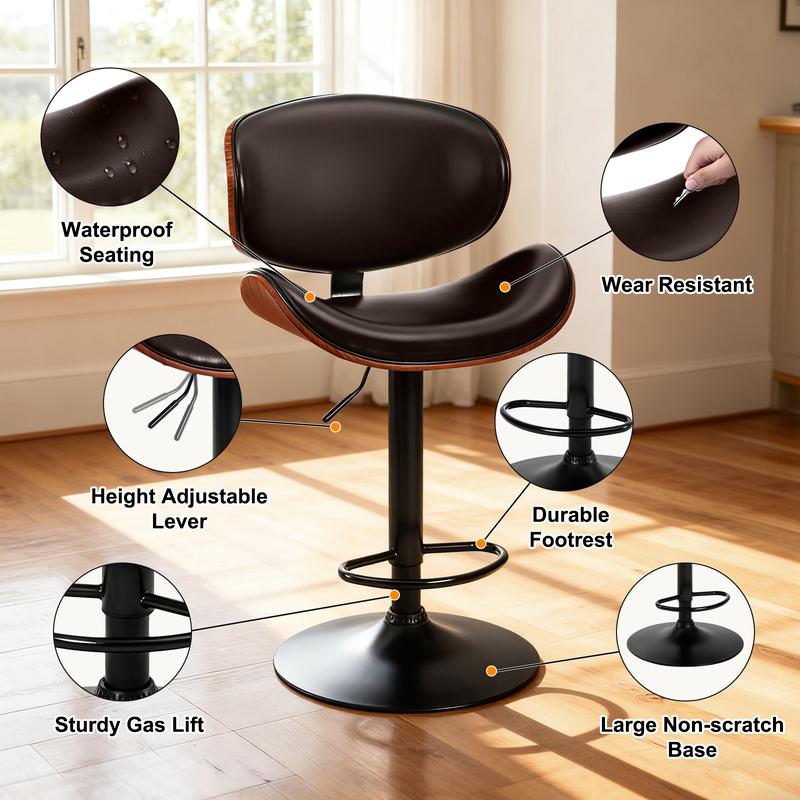 Bar Stools Set of 2 for Kitchen Counter