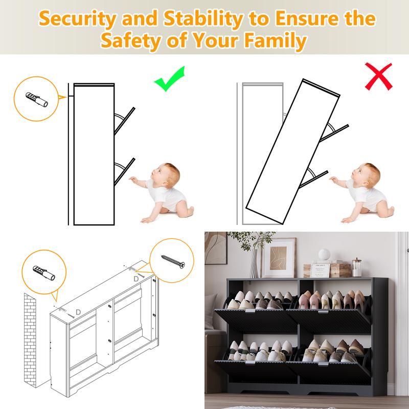 Shoe Cabinet Storage for Entryway