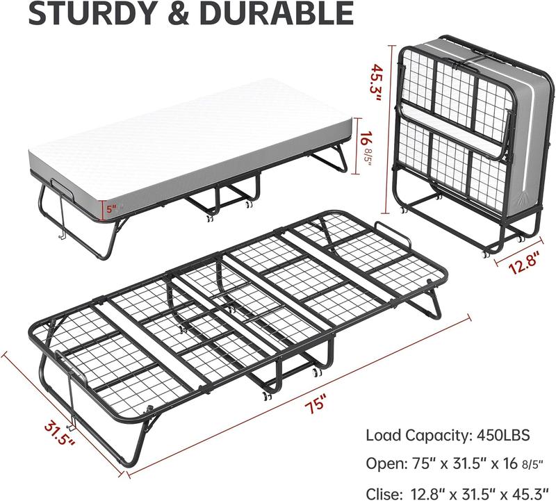 Folding Bed with Mattress