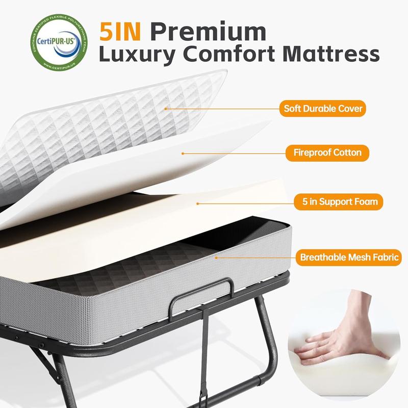 Folding Bed with Mattress