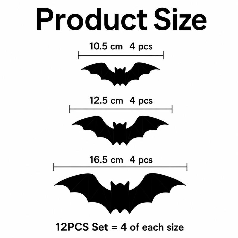 3D Bat Light LED Decorations, 60pcs,120pcs