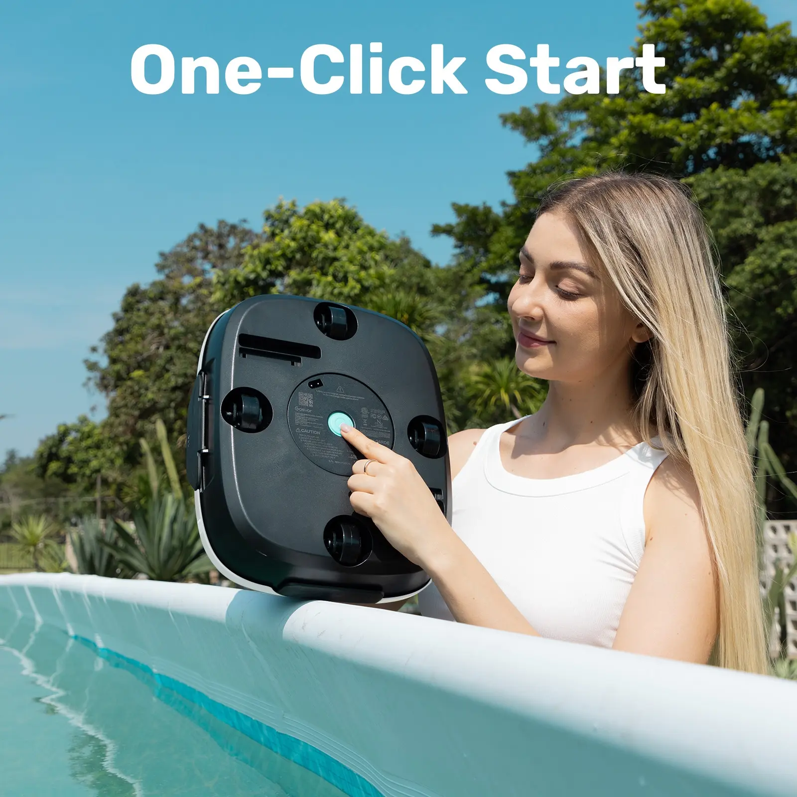 Cordless Robotic Pool Cleaner-Lasts 90 Min