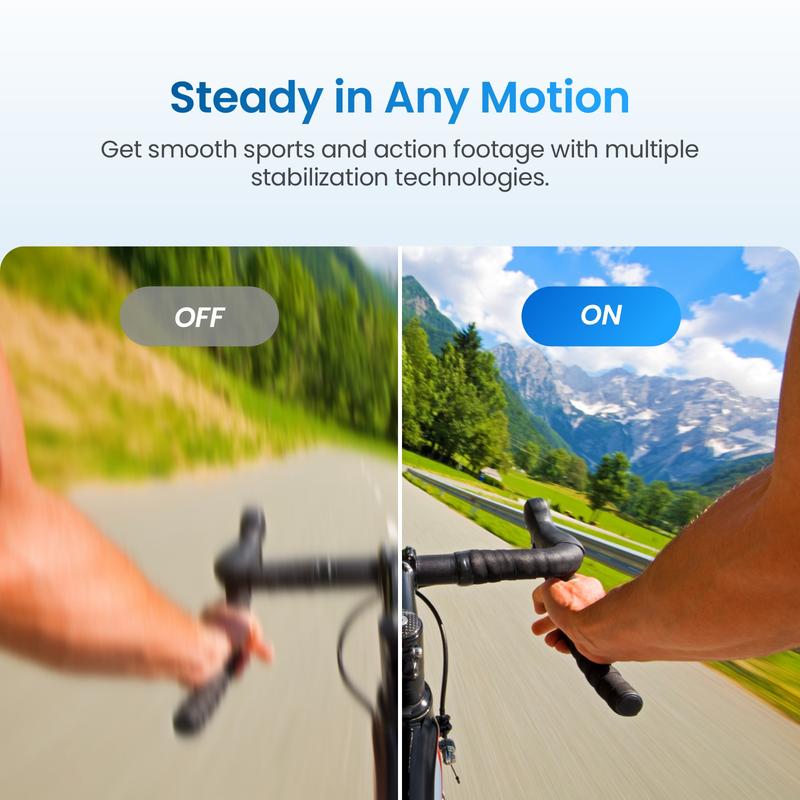 Action Camera, 1/1.3" Sensor & 4K Cinematic Video