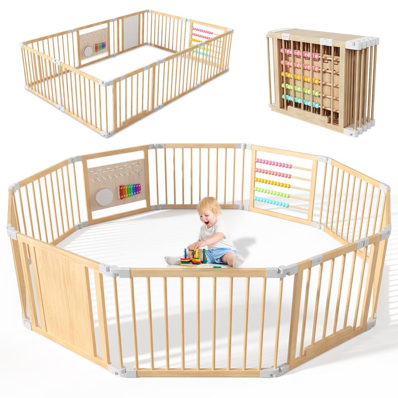 Natural Wooden Baby Playpen