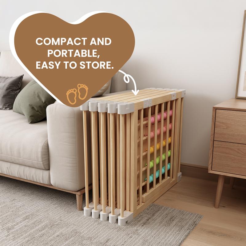 Natural Wooden Baby Playpen