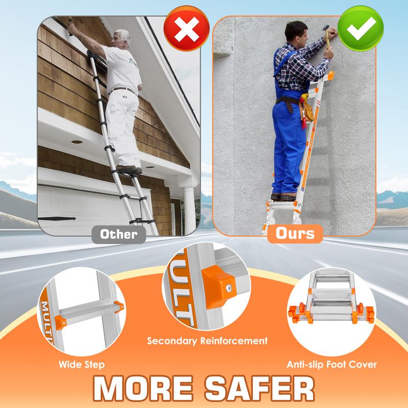Extendable Telescopic Multi-Position Ladder