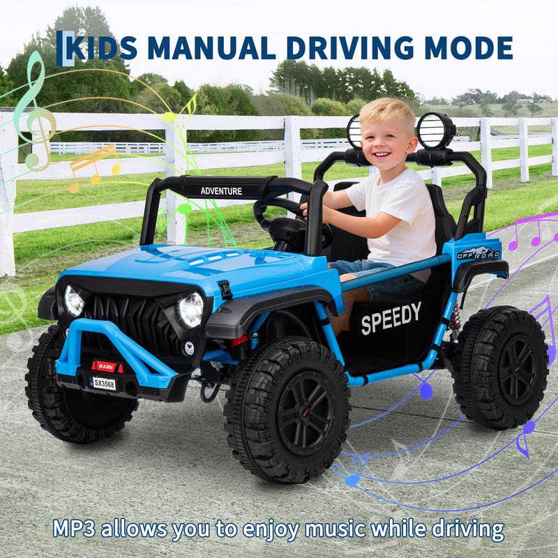 24V Ride On Toys for Big Kids with Remote Control, 4WD Electric Car