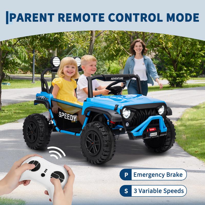 24V Ride On Toys for Big Kids with Remote Control, 4WD Electric Car