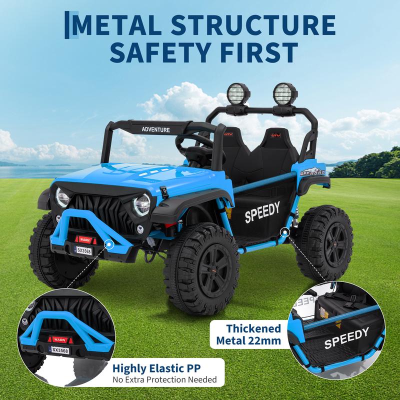 24V Ride On Toys for Big Kids with Remote Control, 4WD Electric Car