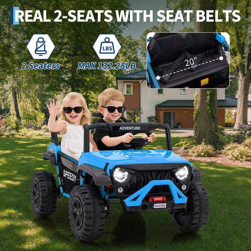 24V Ride On Toys for Big Kids with Remote Control, 4WD Electric Car