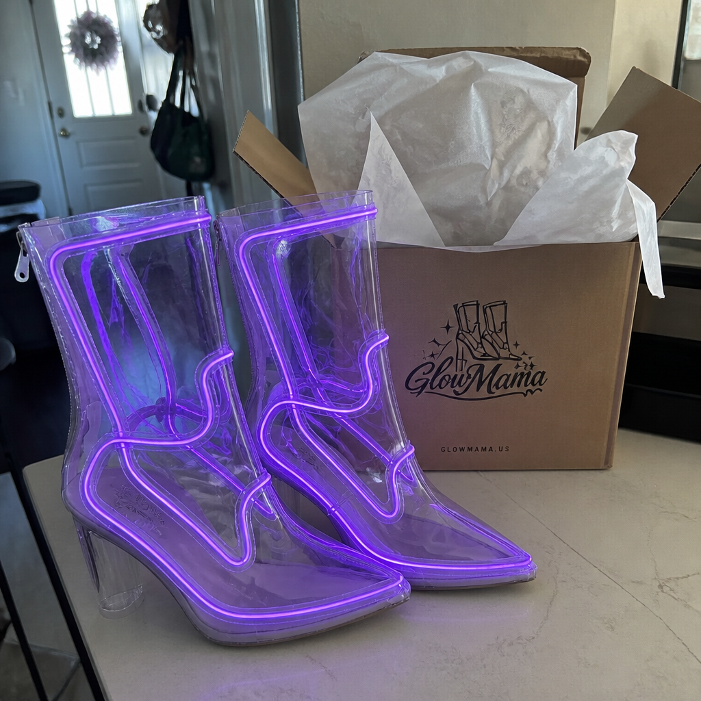 Purple LED cowboy boots customer review
