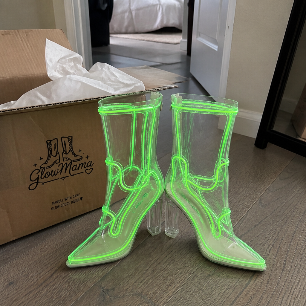 Green LED cowboy boots customer review