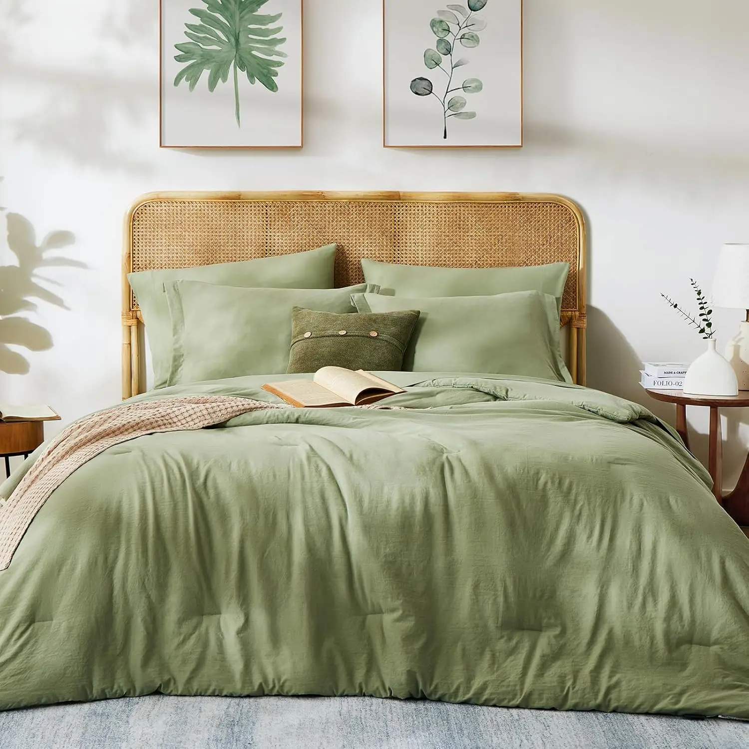 Comforter Set- 7 Pieces Soft Super size with Double Sided Storage Pockets