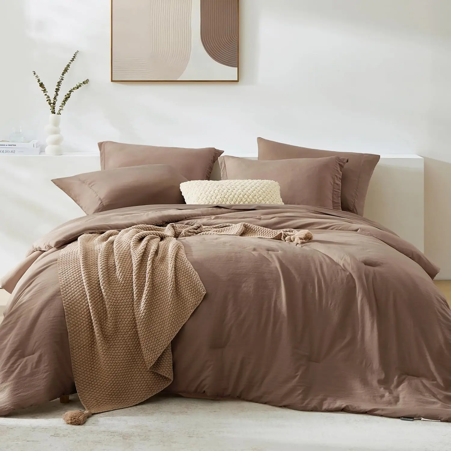 Comforter Set- 7 Pieces Soft Super size with Double Sided Storage Pockets