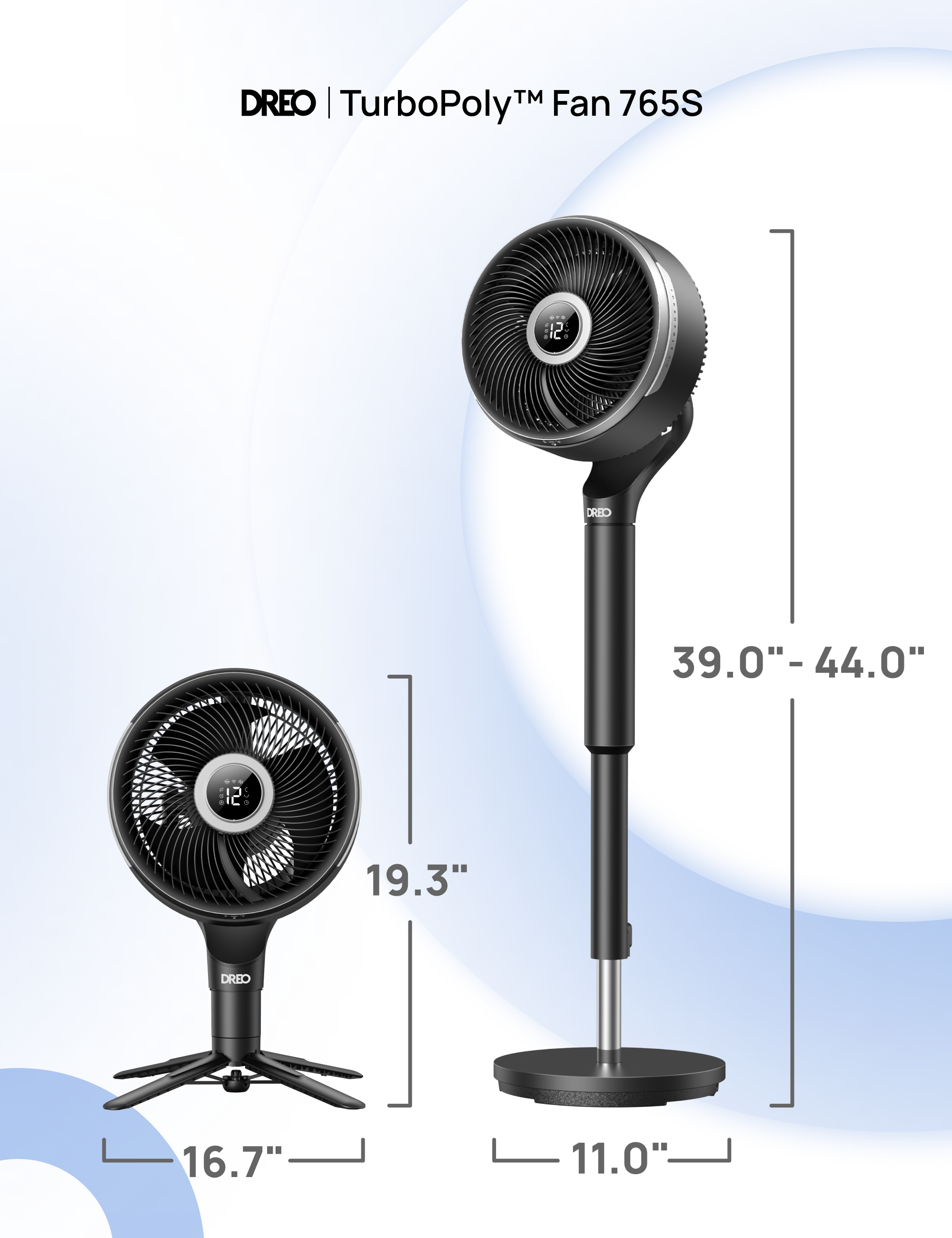 VortexFlow X3 Smart Air Circulator Fan – 2-in-1 Tabletop & Pedestal Design with 3D Oscillation, 12 Speeds & Ultra-Quiet Operation