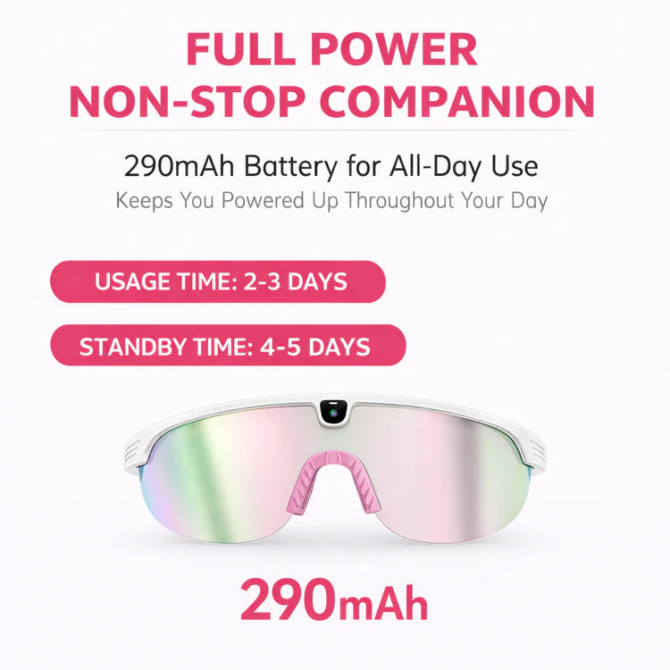 POV glasses long battery life