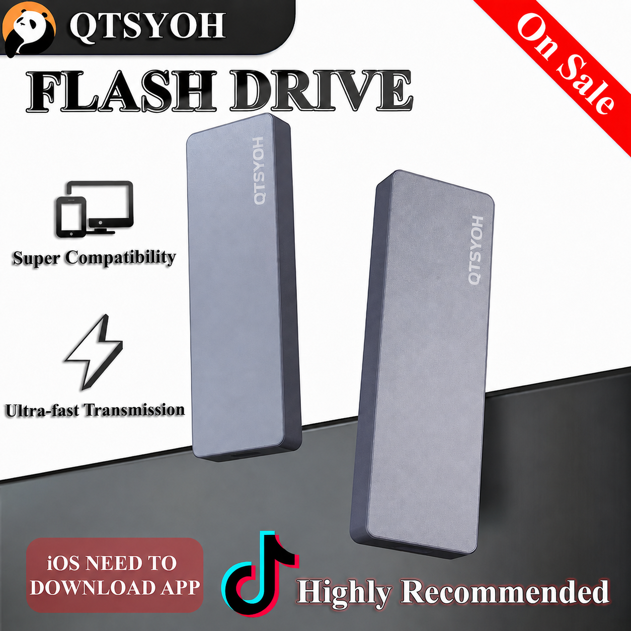 🌟 [Liquidation : Plus que 10 en stock !]2PC-1 TB USB-Stick, High-Speed ​​USB 3.0, externer Speicher für iPhone, Android, PC, Mac