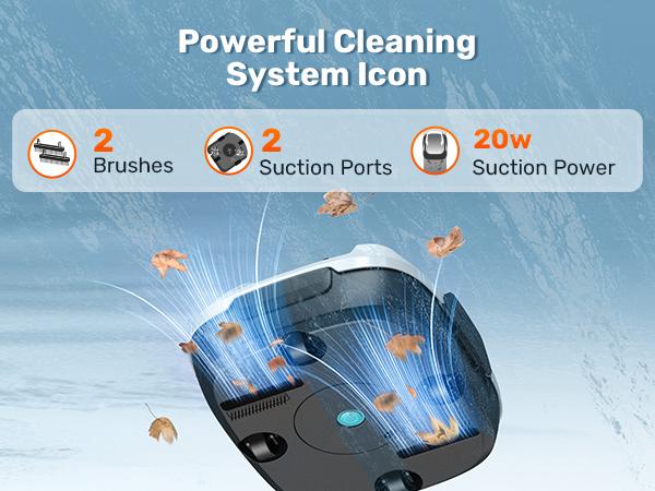 【Flat Bottom ONLY】Cordless Robotic Pool Cleaner, Lasts 90 Min, Automatic Vacuum for Above-Ground Pools up to 860 Sq.ft, Pool Vacuum, Portable, Self-Parking #smartliving