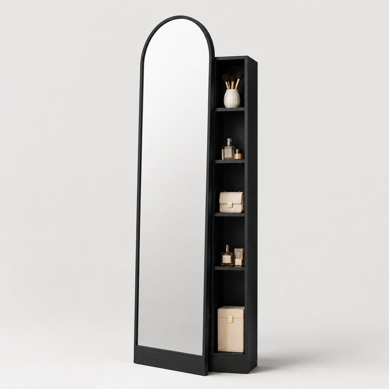 Full-Length Mirror Storage Cabinet