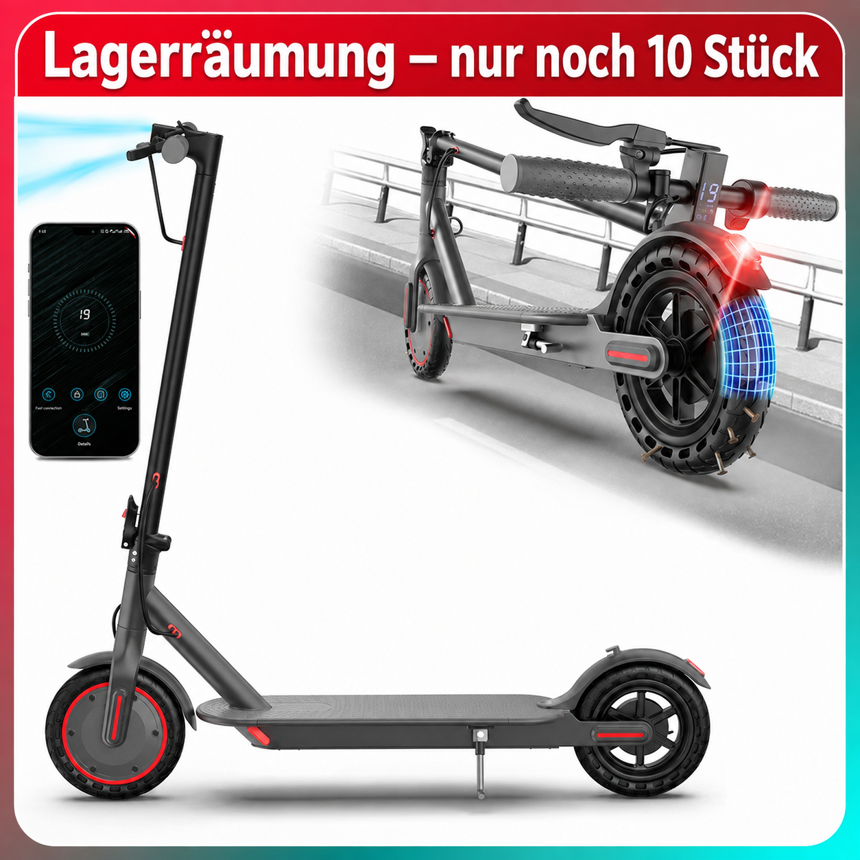 🌟 [Liquidation : Plus que 10 en stock !] Verbesserter Elektroroller – 350-W-Motor